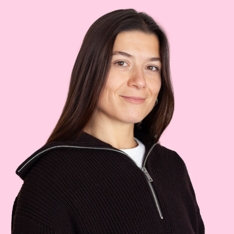 Kim vierkant pink